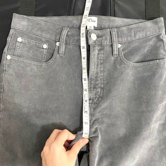 J.Crew Coal Gray Vintage Straight Pants in Garment-dyed Corduroy Classic Preppy - Picture 7 of 8